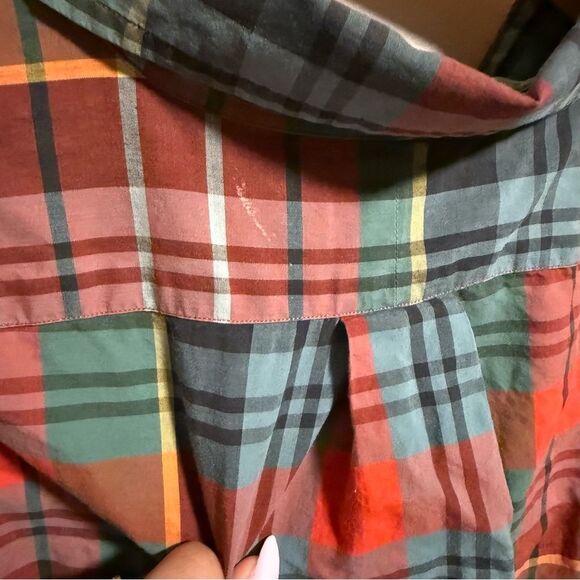 Vintage Polo Ralph Lauren Crest Logo Shirt Red Tartan Plaid Button Down- Size XL - Picture 5 of 6